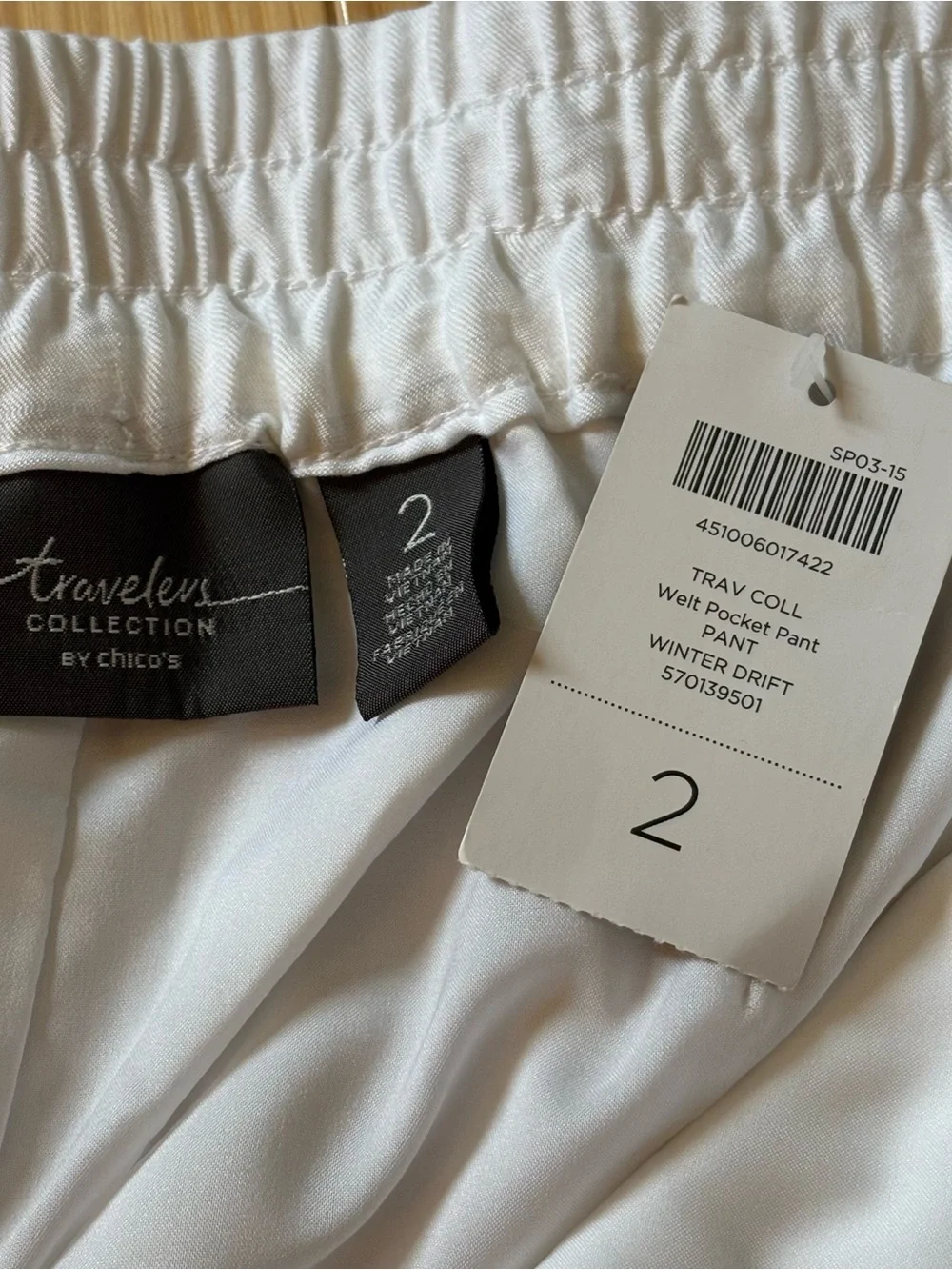 NEW Chico’s Travelers Collection Welt Pocket Pant